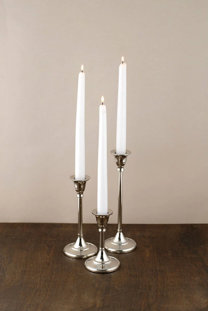Richland Shop By Event Taper Candlestick Silver 5in 2 Richland Shop By Event Taper Candlestick Silver 5in