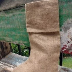 Richland Six Burlap Christmas Stockings 16"