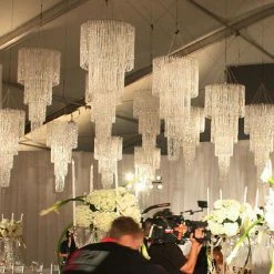 Richland Four Tier Crystal Chandelier 77"