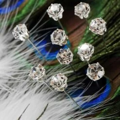 Richland Anniversary 10 Crystal Corsage Pins 2in