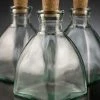 Richland Weddings Cork Top 4in Diamond Shaped Glass Bottle 6.8oz