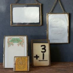 Richland Shop By Event Double Glass Brass & Glass Picture Frame 4x6in