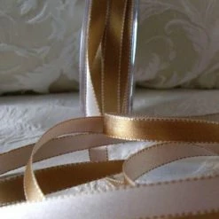 Richland Double Sided Gold & Ivory 1/2" Satin Ribbon 55 Yds