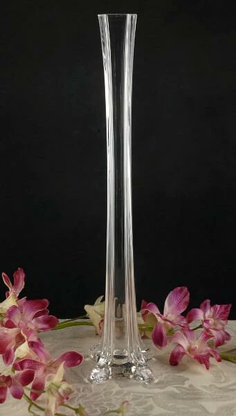 Richland Clear Glass Eiffel Tower Vases 16" Weddings 1 Richland Clear Glass Eiffel Tower Vases 16" Weddings