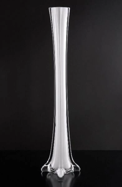 Richland Weddings White Glass Eiffel Tower Vases 16" 1 Richland Weddings White Glass Eiffel Tower Vases 16"