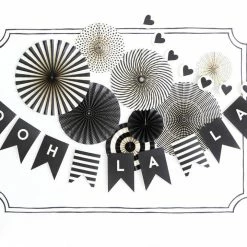 Richland Black & Ivory Party Decorations, MME Party Fans Collection, Photo Backdrops, Party Rosette Pinwheels Shop By Event