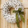Richland Faux Cotton Wreath 18.5in