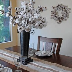 Richland Faux Cotton Boll Wreath, 22-Inch