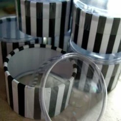 Richland Black & White St. Tropez Favor Boxes (six Boxes) Striped 2" Seasonal Parties