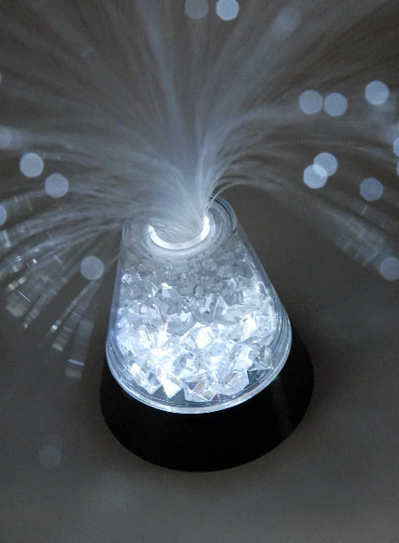 Richland Fiber Optic Centerpieces White 14in 2 Richland Fiber Optic Centerpieces White 14in