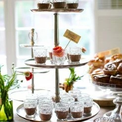 Richland 3-Tier Metal Dessert Stand 20in, Penelope Table