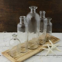 Richland Shop By Event 5 Glass Bottle Vases W/Tray