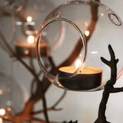 Save-On-Crafts Hanging Glass Tea Light Holders 3in (set Of 6)