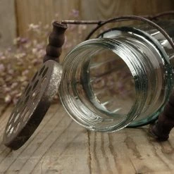 Richland Glass Potpourri Jar And Vase With Flower Lid 7.5"