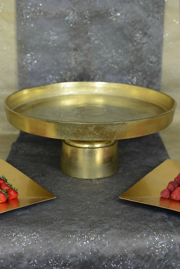 Richland Shop By Event Large 18.5" Wide Gold Metal Cake Display Stand 2 Richland Shop By Event Large 18.5" Wide Gold Metal Cake Display Stand