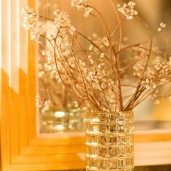 Richland Weddings Mercury Glass Vase Gold 10in