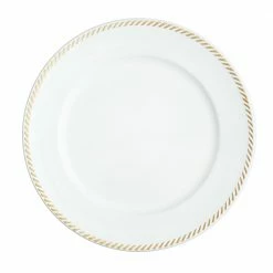 Richland 13" White Textured Gold Rim Charger Plate Set Of 24 Weddings