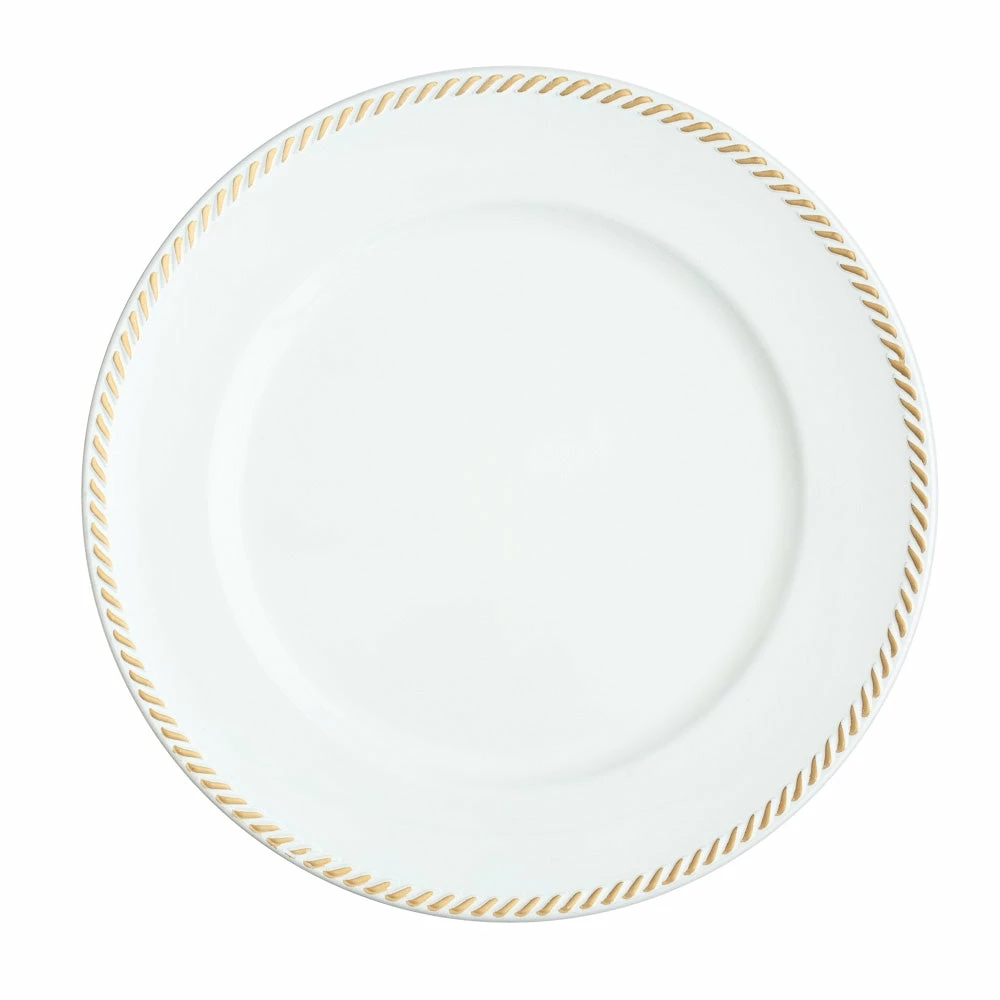 Richland 13" White Textured Gold Rim Charger Plate Set Of 24 Weddings 1 Richland 13" White Textured Gold Rim Charger Plate Set Of 24 Weddings