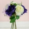 Richland Valentine's Day Pink & Purple Silk Hydrangea Ranunculus, Anemone Bouquet