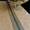 Richland Weddings Green Striped Burlap Runner 12.5 X 9 Feet