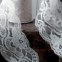 Richland White Chantilly Lace Ribbon Trim 4" Wide X 10 Yards