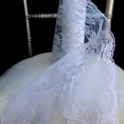 Richland Wide White Lace Runner 9in Wide X 9 Yds Weddings