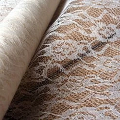 Richland White Chantilly Lace Table Runner 14" Wide X 10 Yards Weddings