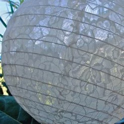 Richland White Lace Fabric Hanging Lanterns 12" Shop By Event