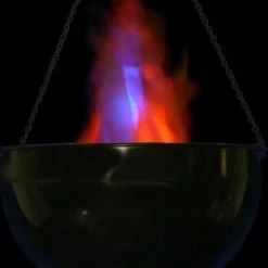 Richland Flame Light LED Battery-Operated Simulated Fire Burning Cauldron