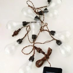 Richland Solar Powered LED Cafe Globe Lighting String Warm White 6ft - 10ct Shop By Event