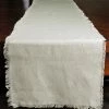 Richland Weddings Fringed Edge Linen Table Runner 12.5in X 120in