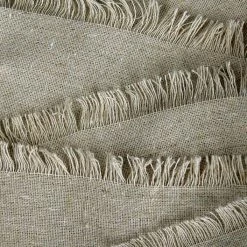 Richland Weddings Fringed Edge Linen Table Runner 12.5in X 120in