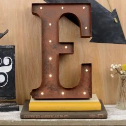 Richland Marquee Letter E 12in Battery Operated Warm White LED Lights Shop By Event