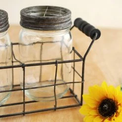 Richland Mason Jar Vase With Frog Lid (Set Of 2 Jars) Weddings