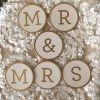Richland Shop By Event Fancy Gold Foil Mr. & Mrs Medallions Round 2.5", Extra "S"