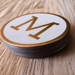 Richland Shop By Event Fancy Gold Foil Mr. & Mrs Medallions Round 2.5", Extra "S"