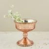 Richland Mercury Glass Compote Rose Gold 4.5in
