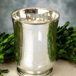 Richland Shop By Event Mercury Glass Hurricane Vase 6in