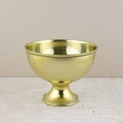 Richland Weddings Metal Pedestal Compote Bowl 7x5in Gold