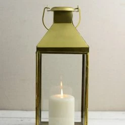 Richland Metal Lantern Gold 5.5x14in Shop By Event