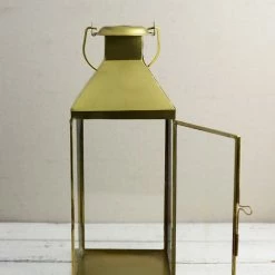 Richland Metal Lantern Gold 5.5x14in Shop By Event