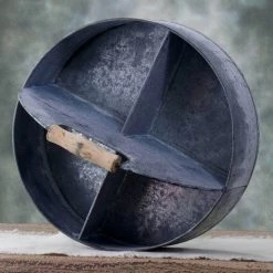 Richland Shop By Event Zinc Round Metal Tray 4 Compartments