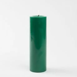 Shop By Event Richland Pillar Candles 3"x9" Dark Green Set Of 24