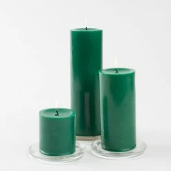 Richland Pillar Candles 3"x6" Dark Green Set Of 24 Shop By Event 5 Richland Pillar Candles 3