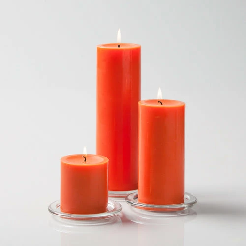 Richland Pillar Candles 3"x3", 3"x6" & 3"x9" Orange Set Of 12 1 Richland Pillar Candles 3"x3", 3"x6" & 3"x9" Orange Set Of 12