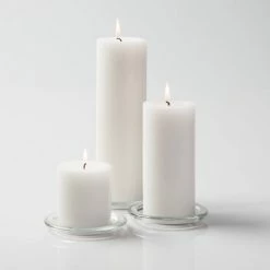 Shop By Event Richland Pillar Candles 3"x3", 3"x6" & 3"x9" White Set Of 36