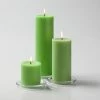 Richland Pillar Candles 3"x3", 3"x6" & 3"x9" Green Set Of 18