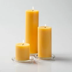 Richland Pillar Candles 3"x3", 3"x6" & 3"x9" Yellow Set Of 18 Shop By Event