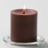 Richland Pillar Candle 3"x3" Brown