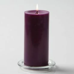 Richland Pillar Candle 3"x6" Purple Shop By Event